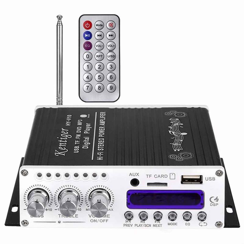 Kentiger V10 Hi-Fi klasy AB stereofoniczny odtwarzacz cyfrowy Super bas wzmacniacz Bluetooth pilot bezprzewodowy samochód głośnik Audio
