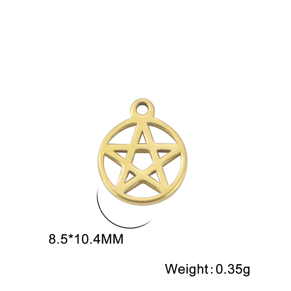 10 pz/lotto Piccoli Ciondoli tutto'ingrosso per Collane Bracciali Pendenti in Acciaio Inox Accessori per La Produzione di Gioielli Fai Da Te Componente: Di Colore Giallo chiaro