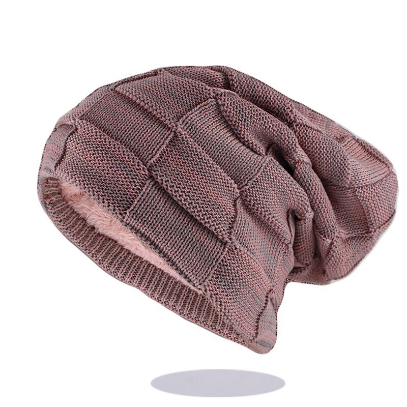 Women Winter Warm Beanies Skullies Lady Casual Caps Hat For Men Colorful Brand Bone Knitted Bonnet: Pink