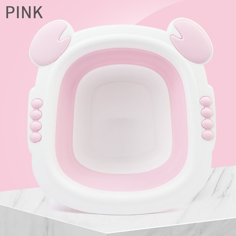 Baby Neugeborenen Klapp Waschbecken Baby Arsch waschen Tragbare Baby Waschen Becken Kunststoff zerschmettern nachweisen Badewanne Gesicht Fuß Waschbecken: Rosa