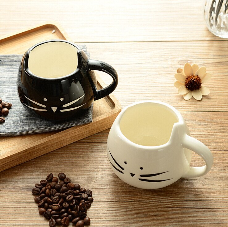 400 Ml Leuke Kat Dier Koffie Melk Mok Creatieve Keramische Kopjes Porselein Thee Mokken Ontbijt Drinkware Leuke Cadeaus
