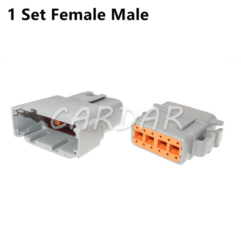1 Set Deutsch DTM Waterproof Wire Connector Kit DTM06-2/3/4/6/8/12S DTM04-2/3/4/6/8/12P Automotive Sealed Plug with pins: 12P Set