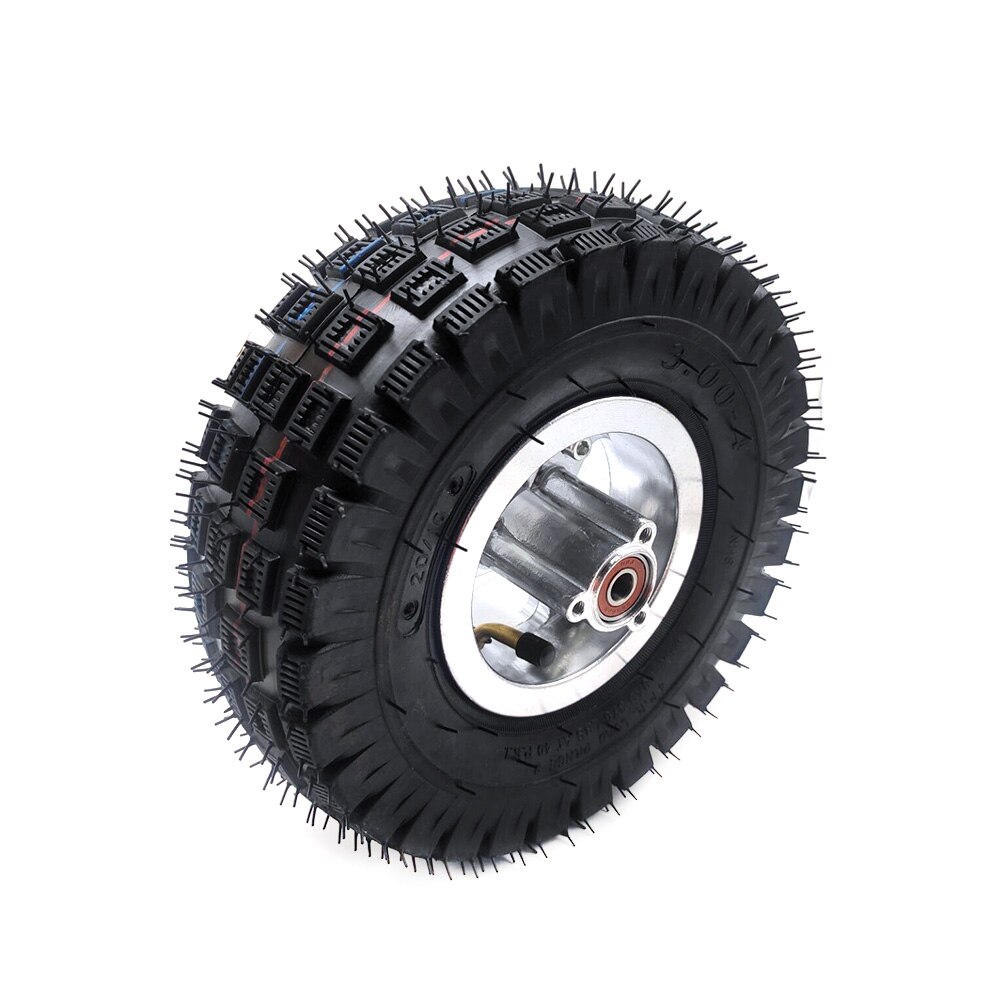 3.00-4 Wheel Tyre with Alloy Hub Rim 3.00-4 Inner Tube Outer Tire for Electric Scooter Rear Wheel,Trolley, Warehouse Truck Parts: wheel