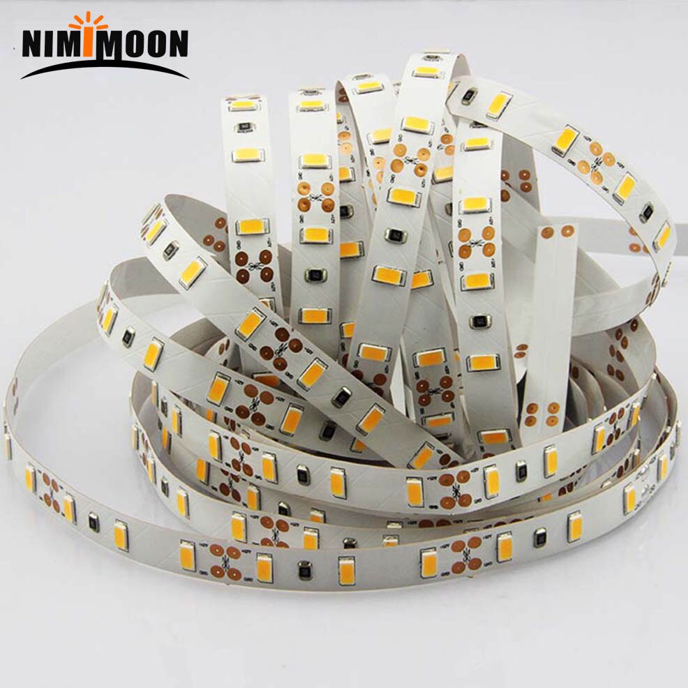 5M 300 LED Light Strip 12V Wit/Warm WhiteSticky Tape 2835 Waterdichte Kast Keuken Verlichting