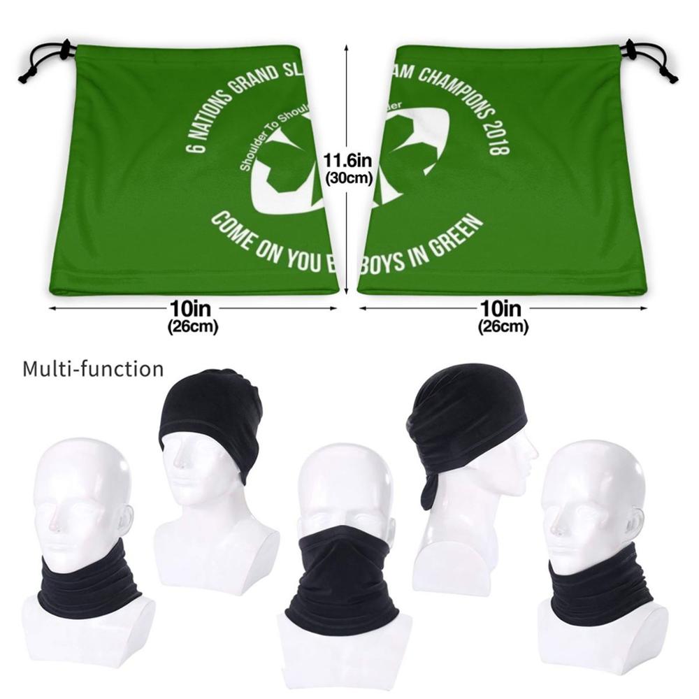 Ireland - Grand Slam Bandana Scarf Mask Scarfs Neck Warmer Headwear Ireland Irish Ulster Connacht Leinster Munster Shamrock