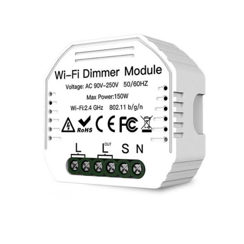 WiFi Smart Light LED Dimmer Switch Smart Life/Tuya APP 1/2 Way DIY Switch 90~250V Work with Alexa Echo Google Home Reset Switch