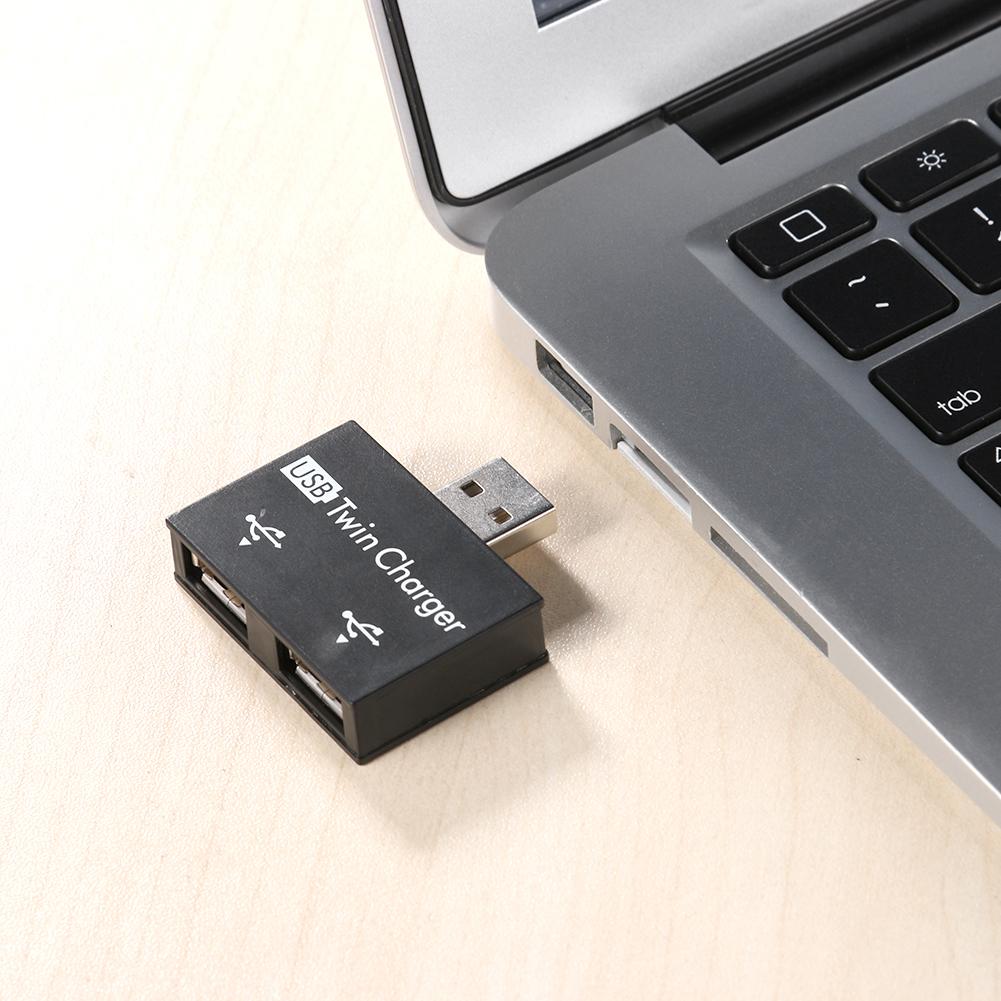 USB2.0 Male to Twin Charger Dual 2 Port USB Splitter Hub Adapter Converter USB 2.0 Male to Twin Female Charger Adapter