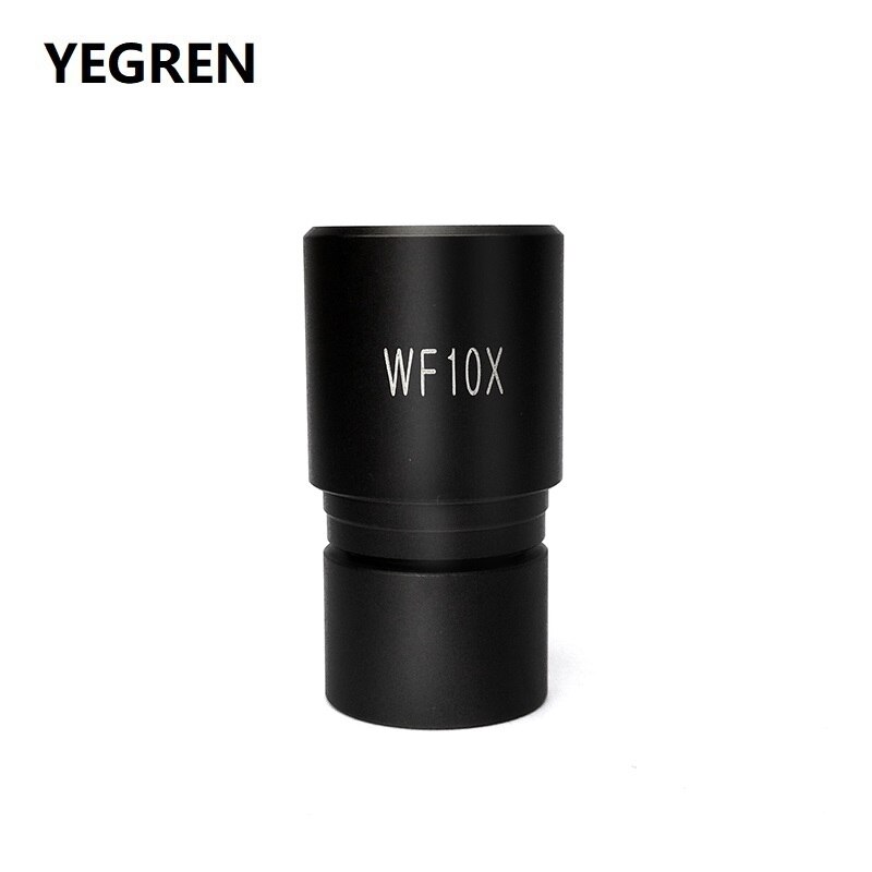 Ocular Ramsden de Campo Amplio WF10X para microscopio biológico, tamaño de montaje de 23,2mm, campo de 16mm, con o sin retícula de micrómetro