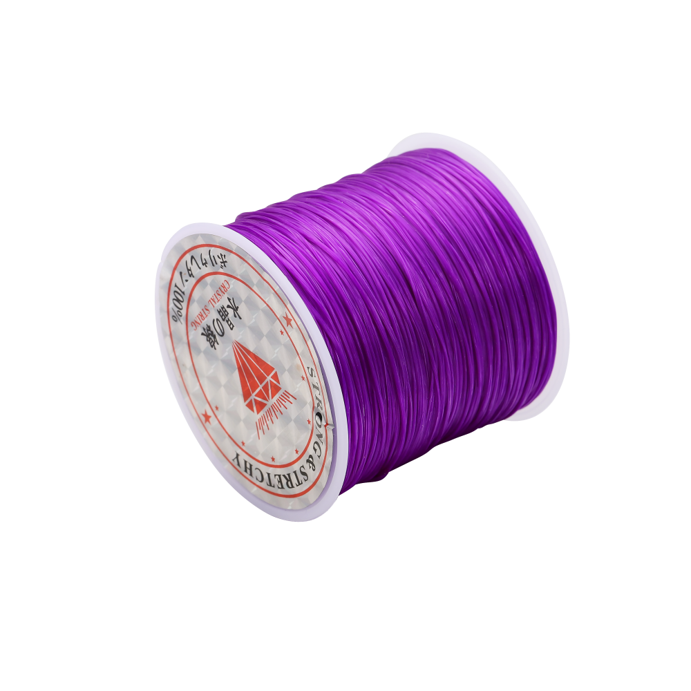 40Meters/roll Black White Stretch Elastic Cord For Bracelet Necklace Nylon Beading Cord String Thread Diy Jewelry Making Supplie: PURPLE