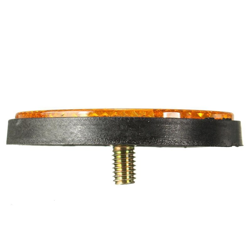 4 stk. 2 tommer rund reflektor universal til motorcykel atv snavs cykel, orange og rød