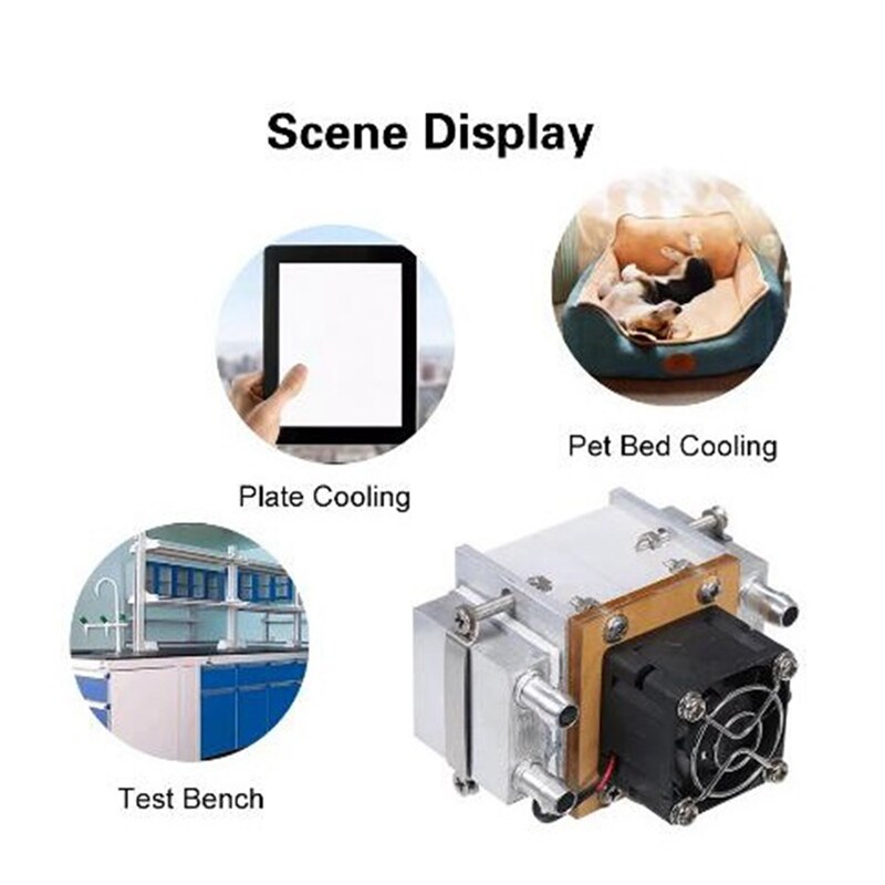 12V 120W TEC Peltier Semiconductor Refrigeration Cooler DIY Water-Cooling Air Condition Cooling for Cooling and Fan