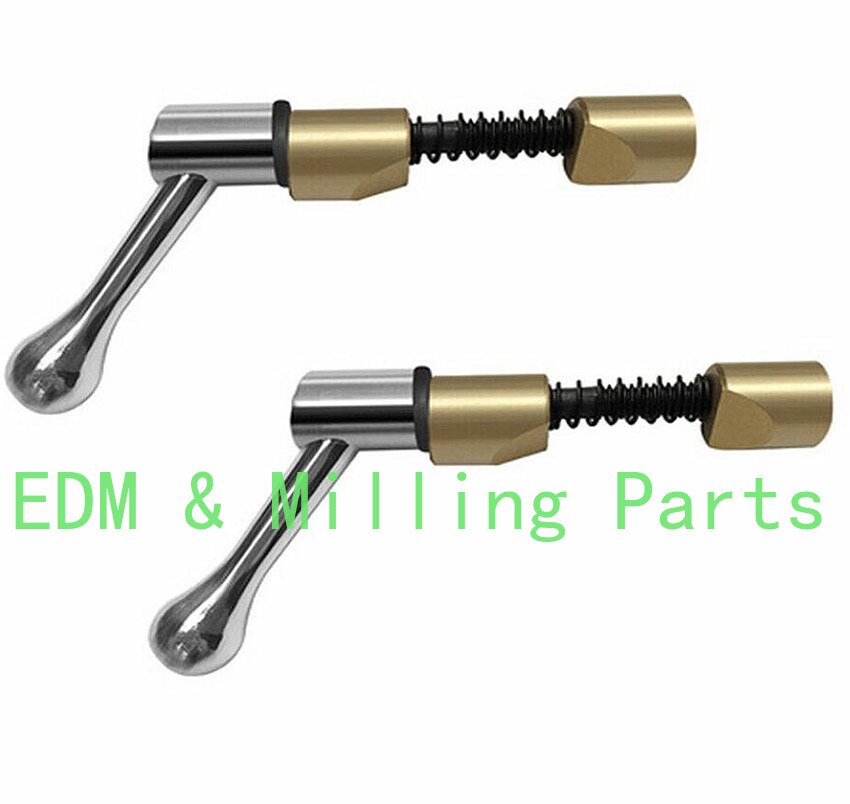 2pcs Milling Machine CNC Table Lock Handle 5/16 Brass Sleeve Vertical Mill For Bridgeport Mill Part B148+B153