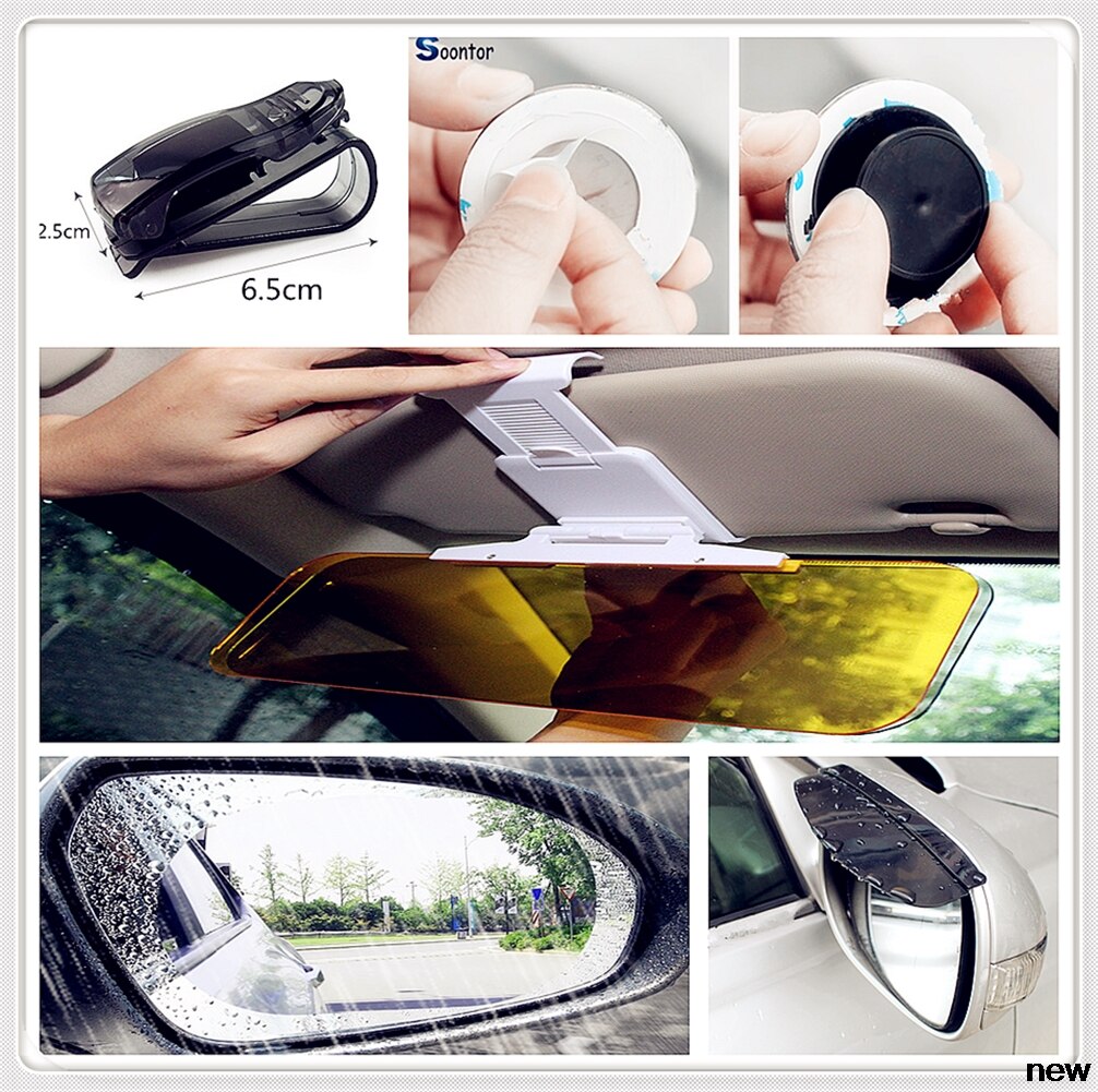 Samochód światło słoneczne lustro okulary przeciwsłoneczne deszcz brwi klip film dla Mercedes Benz generacji GLE63 GLE450 C450 C350 A45 CLA CLA45 C350e w przypadku