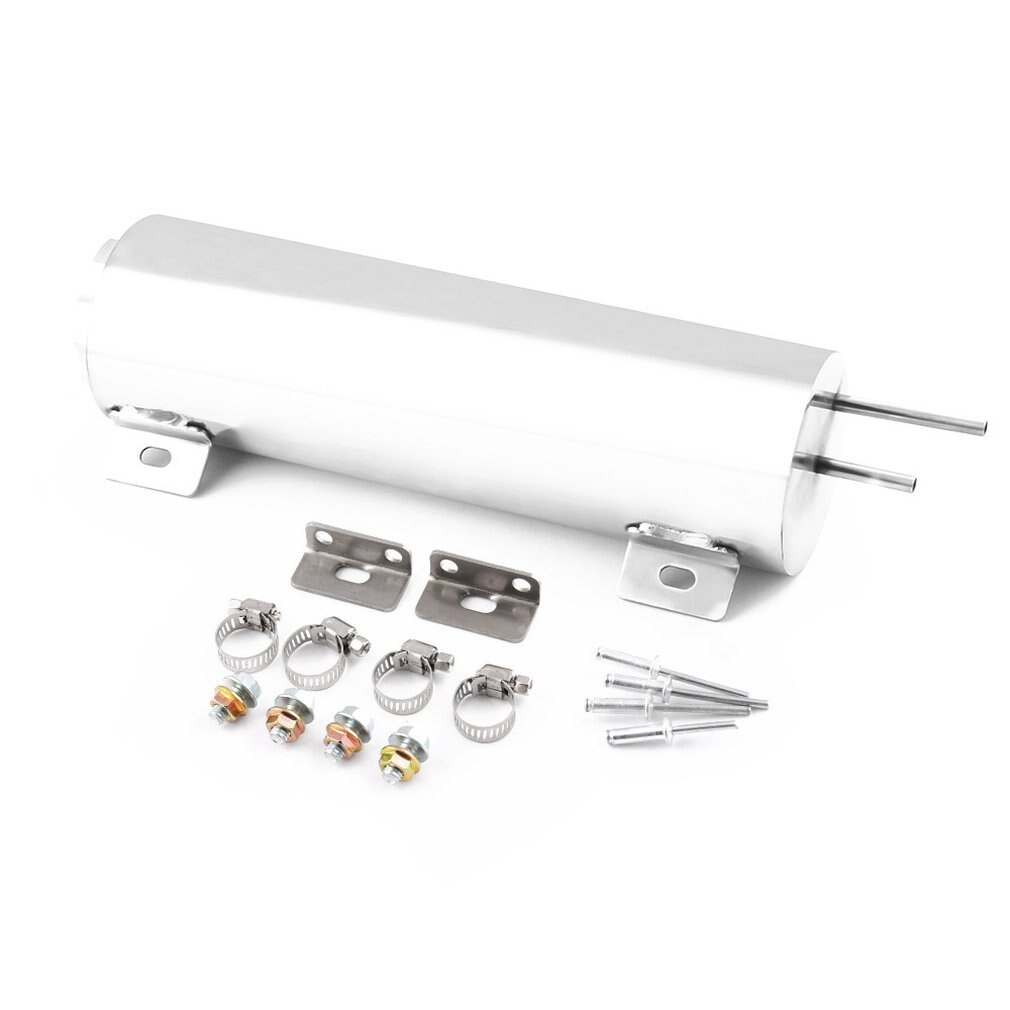 3" x 10" polished stainless steel 32 OZ radiator overflow tank liquid tank cooling kettle overflow tank