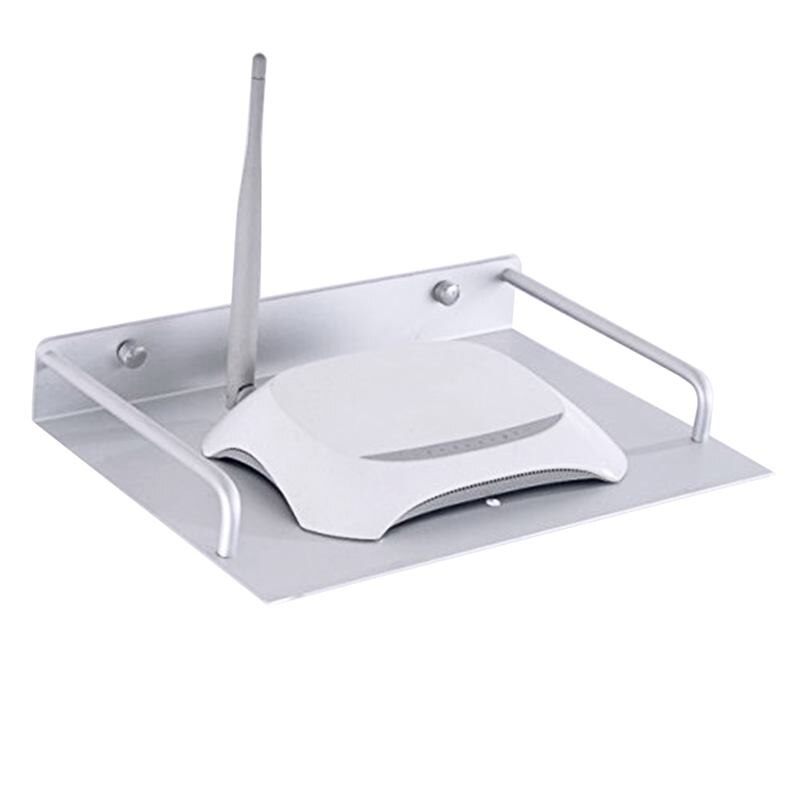 Caja de TV enrutador decodificador cajas Mini PC reproductor de DVD de una sola capa espacio de aluminio montaje en pared estante de almacenamiento soporte