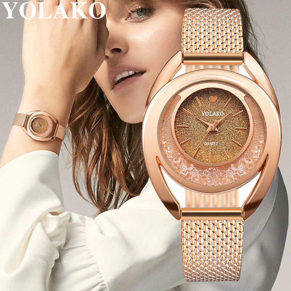 YOLAKO Women Watches Bracelet Quartz Clock Ladies Wristwatches Relogio Feminino Diamond Reloj Mujer montre femme 533