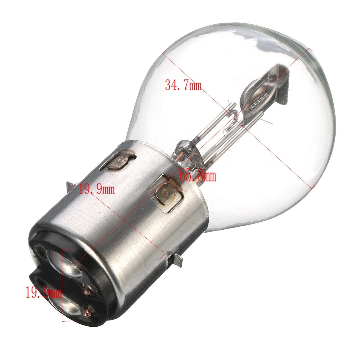 Ba20d motorsykler atv moped scooter frontlykt lampe pære 12v 35 35w hi-nærlys  ba20d kvarts metall gul