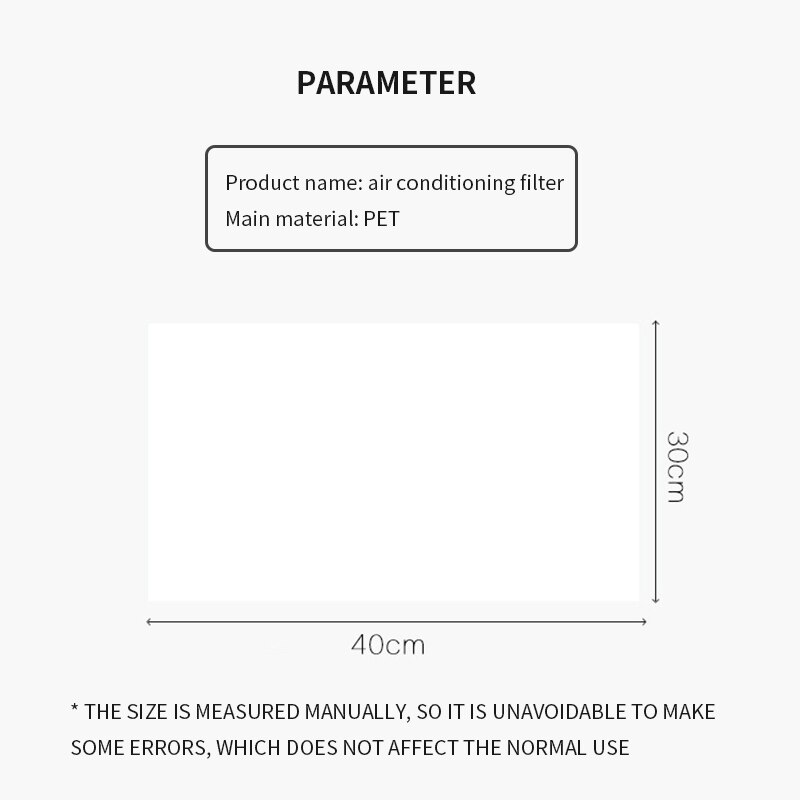 6 uds. Filtro de aire acondicionado Cuttable papeles de limpieza de red antipolvo purificación aire acondicionado piezas papel de filtro autoadherente
