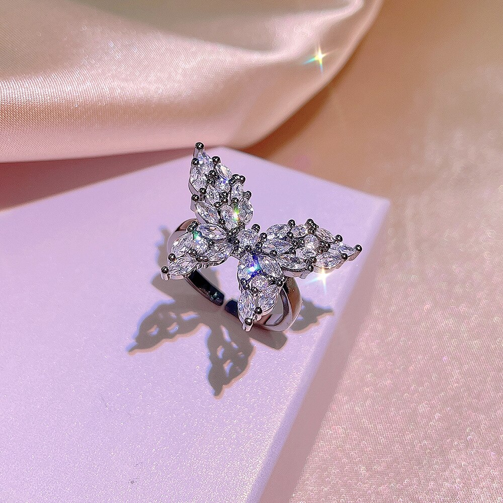 2022 Trendy Bow Zilver Kleur Bruid Sieraden Sets Voor Vrouwen Anniversary Sieraden J6856