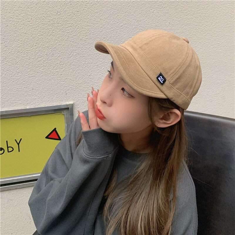 De ala corta tapa de Puerto hembra estilo retro marea Otoño e Invierno adecuado para el rostro de la versión coreana de La casual salvaje gorra de béisbol