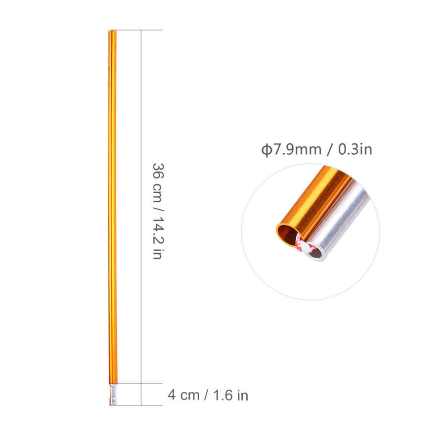 2 pieces/lot 7,9mm tent poles aluminium alloy camping ten poles support frame bars awning tent accessories for outdoor camping hiking