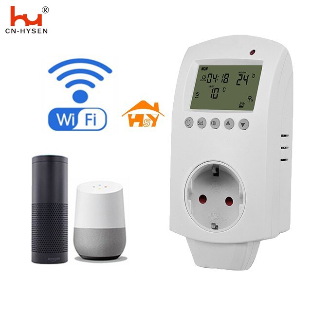 WIFI LCD Weekly Programmable plug thermostat temperature controller
