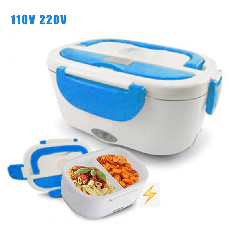 110v 220v us eu stekker elektrische lunchbox plastic voedselverwarmer thuis school kantoor verwarmde bentobox draagbaar bpa-vrij
