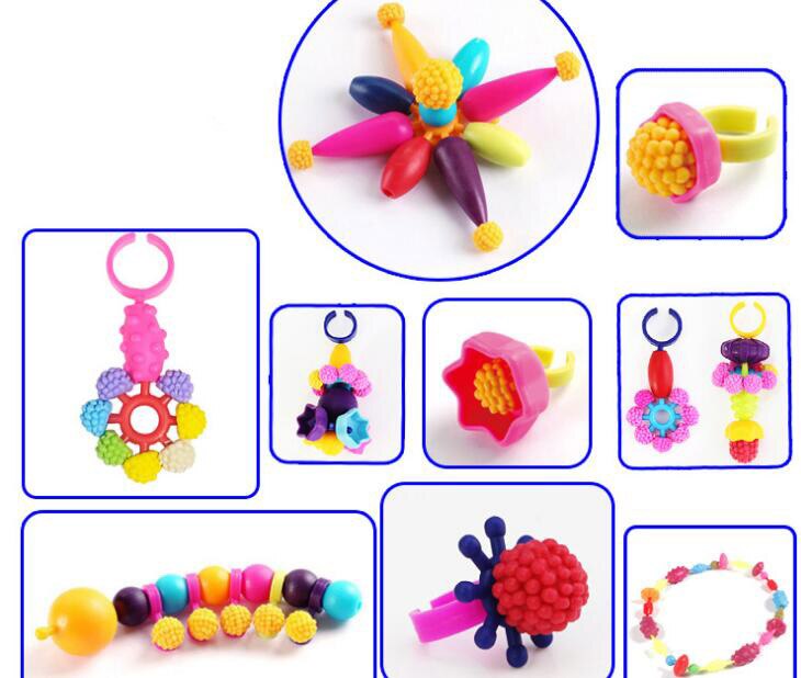 Kids Kleurrijke DIY Pop Art Kralen Speelgoed Meisjes Handgemaakte Kralen voor ketting Armband Sieraden Educatief Speelgoed