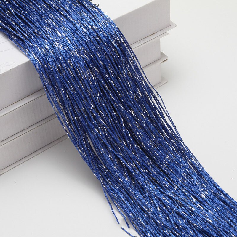 Rideau de porte à paillettes 100x200cm, 1 pièce, rideau de porte bon marché, perles diviseurs de pièce, frange perlée, panneau de fenêtre en tissu polyester 1x2m: Royal Blue