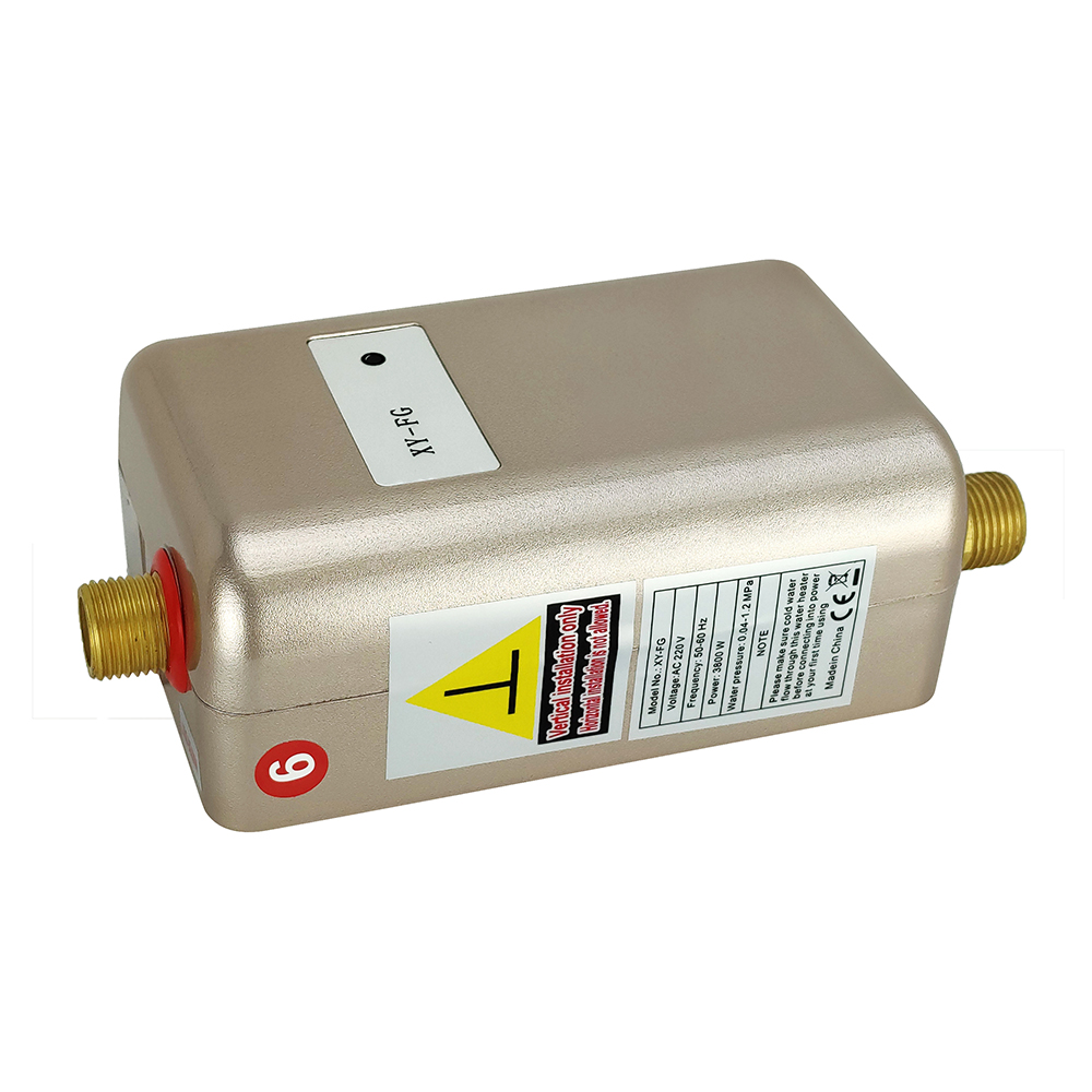 3800W Electric Water Heater Instantaneous Shower Flow Fast Heating Kitchen Bathroom Stainless Steel Tankless Water Heater