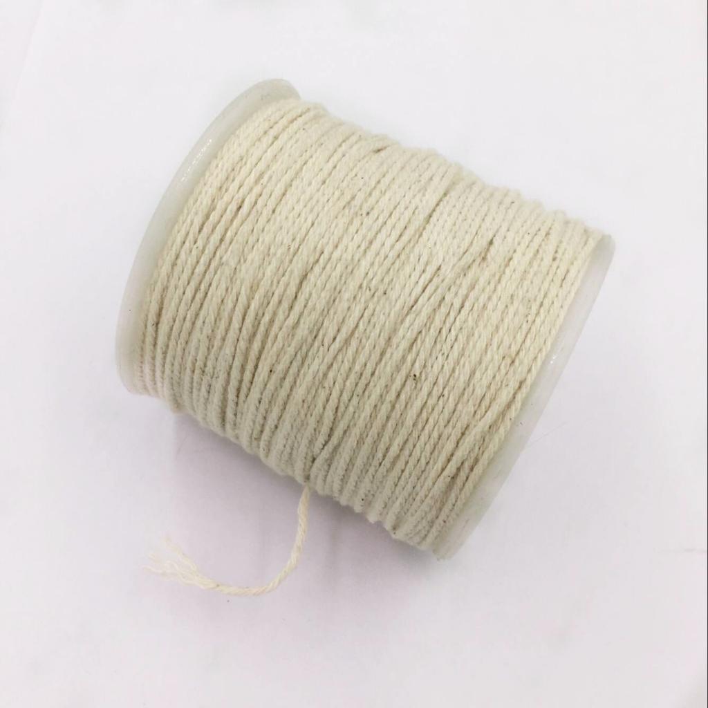 100 Meters 1mm Natural Cotton Twisted Cord Rope Craft Macrame Artisan String