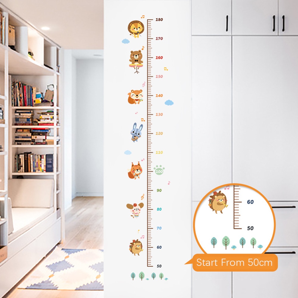 Cartoon Measure Wall Sticker Cartoons Photo Frame Moon Rainbow Height Chart Ruler Wall Sticker for Kid Room Bedroom Home Decor: D