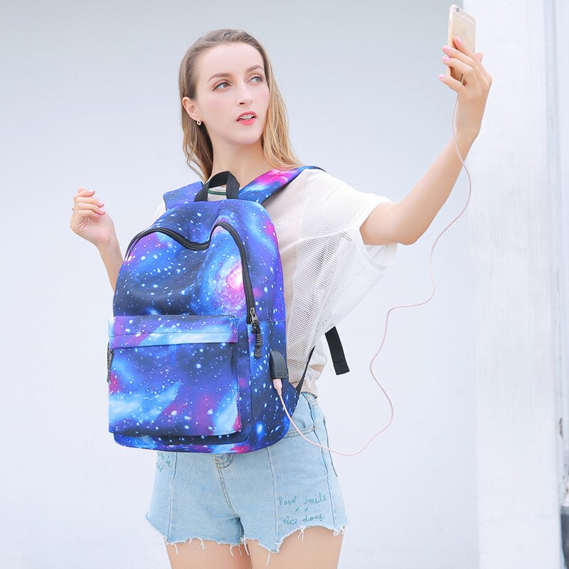 Sterrenhemel Vrouwen Rugzak Tas voor Tiener Meisjes Rugzak Vrouwelijke Schooltas Tassen Leuke Anti Diefstal Rugzakken voor Womens School tassen