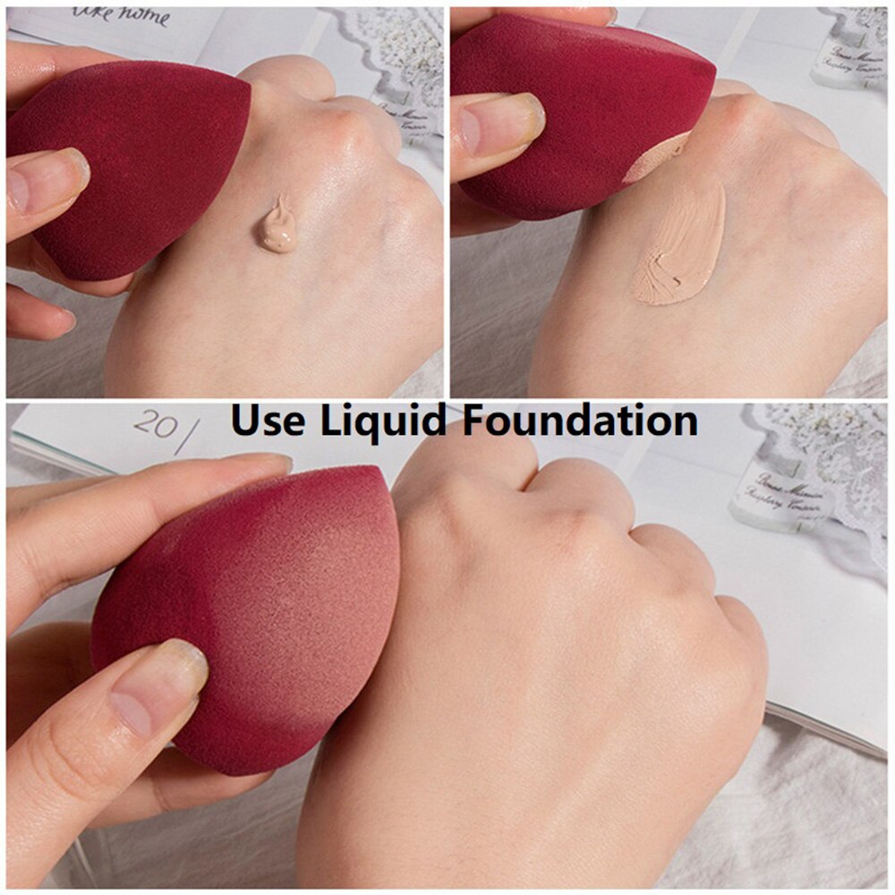 Éponge de maquillage bouffée cosmétique professionnelle pour fond de teint crème correcteur maquillage mélangeur éponge d'eau douce