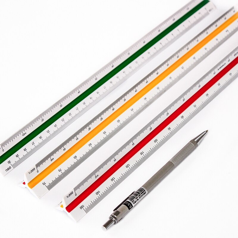 Deli Triangular scale ruler Trigonous scale triangle high precision student stationery E8930