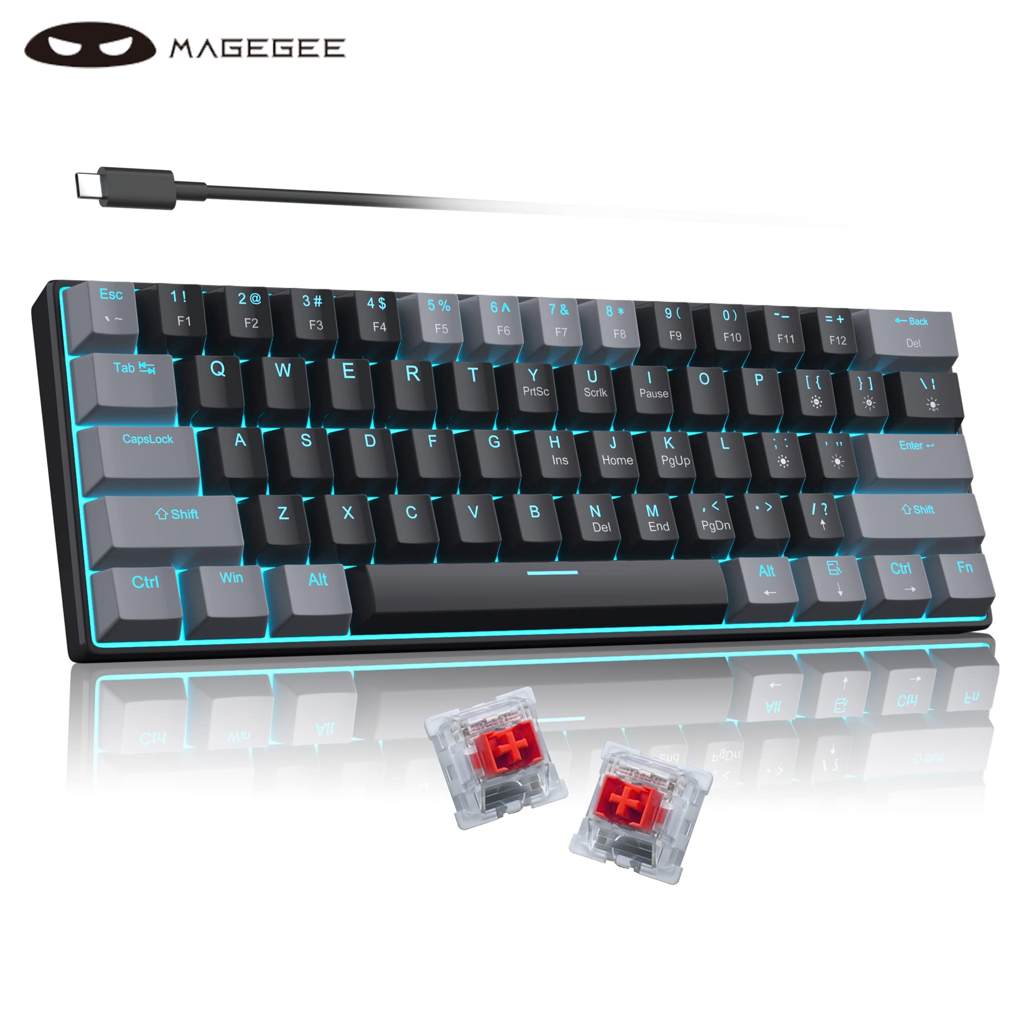 MageGee MK-Star61 60% Mechanical Gaming Keyboard 6... – Grandado