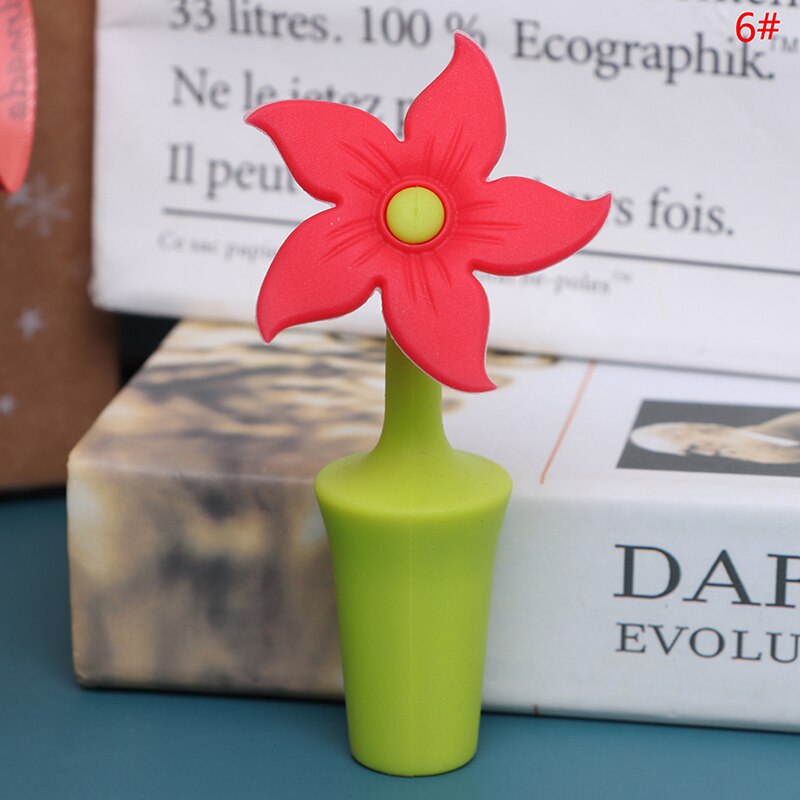 Tapas de botellas tapón de vino barra familiar herramientas de preservación de silicona Barware accesorios de cocina: 6