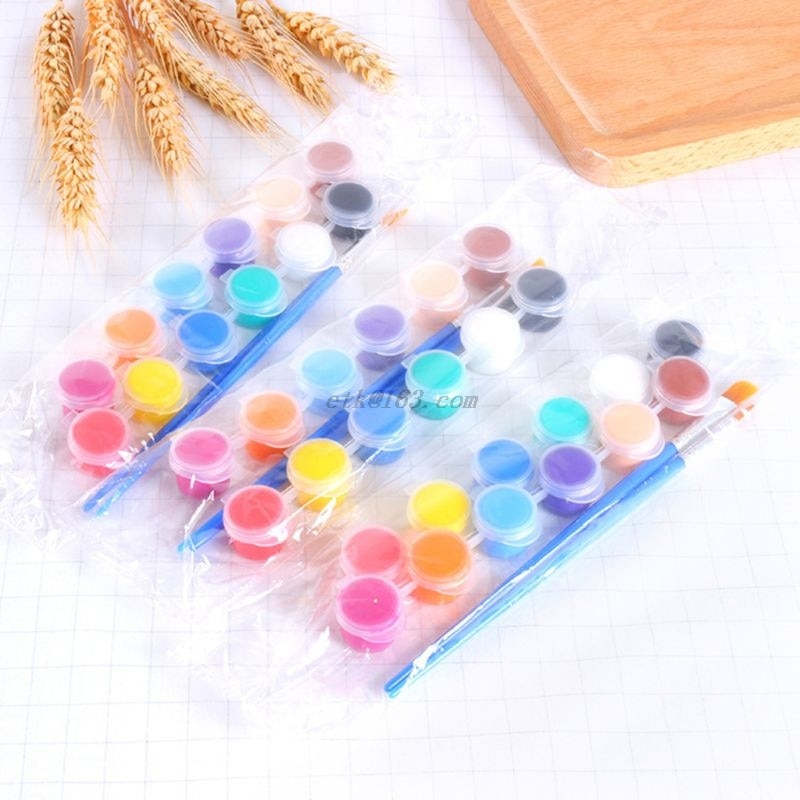 2ml 12 Vibrant Colors Washable Gouache Paint for Kids School Finger Paint