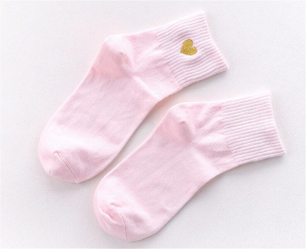 Socks Woman Spring Socks Girls Cotton Color Novelty Women Cute Heart Casual Funny Socks B628: color 5