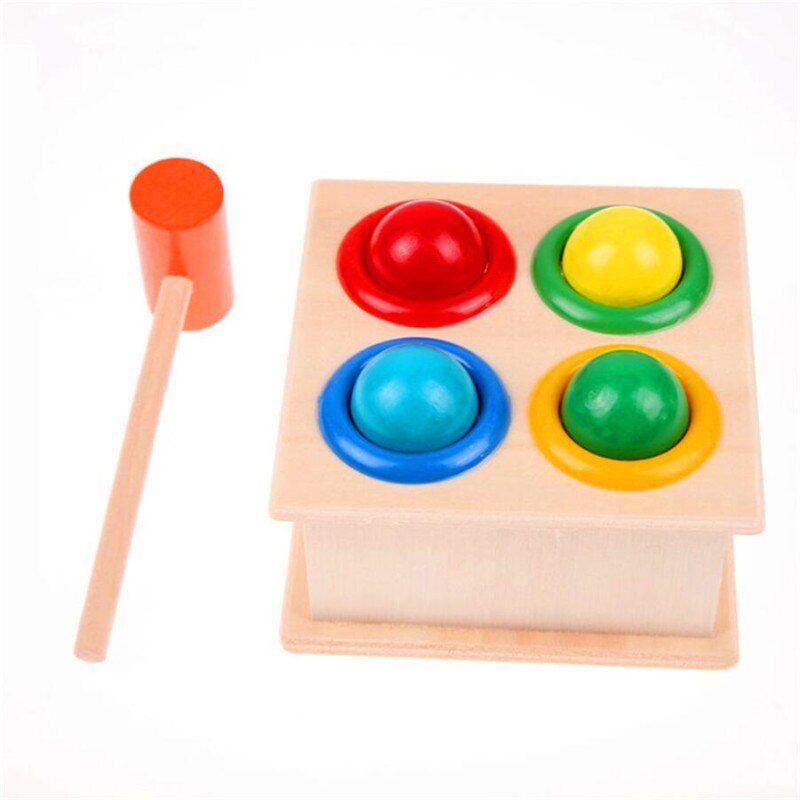 Kinderen Plezier Spelen Hamster Game Speelgoed Vroeg Leren Educatief Speelgoed Houten Hameren Bal Hamer Doos