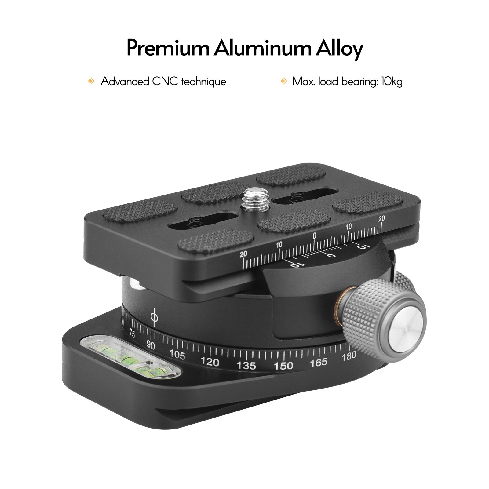 360 Dregree Draaibare Aluminium Panoramische Statiefkop Klem Met Quick Release Plaat 1/4 Inch Tot 3/8 Inch Adapter Schroef