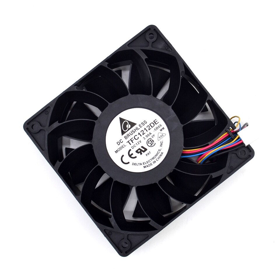 TFC1212DE Delta 120Mm Dc 12V 3.9A 5200Rpm 252CFM Voor Bitcoin Miner ...