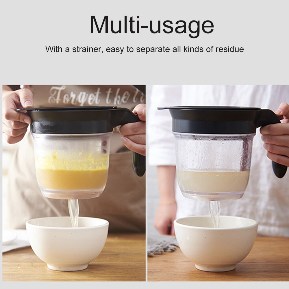 Filtro de residuos de aceite de la sopa multifuncional, dispensador de grasa removible, práctico, resistente al calor, con Mango antideslizante