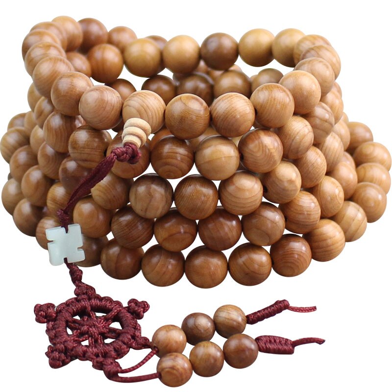 Yew Bracelet Old Material 108 Buddha Beads Old Material Solid Wood Bracelet Men and Women Couple Necklace