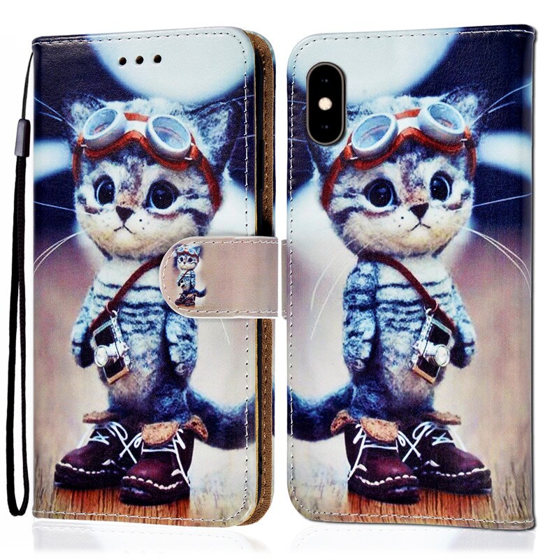 Leather Flip Wallet Cover For Alcatel 1S Cases Girls Boys Kids Cartoon Case For Alcatel 1S 1 S 5028D 5028Y 5024D Cover: Alcatel 1S 5028D / B4