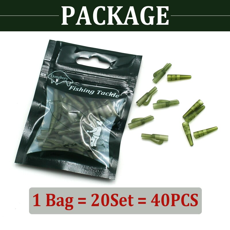20Set = 40 Stuks Karpervissen Accessoires Tail Rubber Kegels Lood Sinkers Voor Vissen Chod Rig Methode Feeder Helicopter visgerei