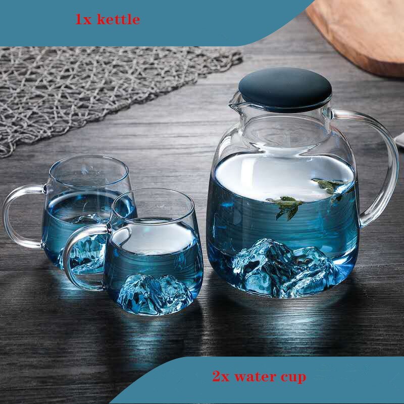 Japońnarty szklany pojemnik na zimne napoje, o dużej pojemności odporny na wysoką temperaturę przeciwwybuchowy zestaw robić herbaty z sokiem, czajnik domowy: 3