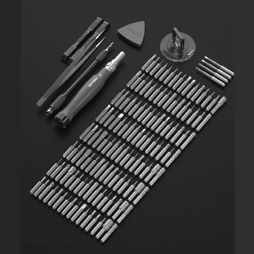 Juego de destornilladores Xiaomi DELIXI 145 en 1, brocas de destornillador magnético de precisión, Kit de reparación de destornillador manual inalámbrico, herramientas