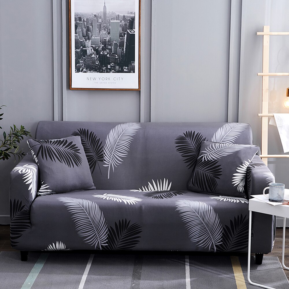 1/2/3/4 Seat Printed Sofa Slipcovers Elastic Stretch Sectional Sofa Cover For Living Room Couch Cover Armchair Cover: 14 / 1-seat 90-140cm