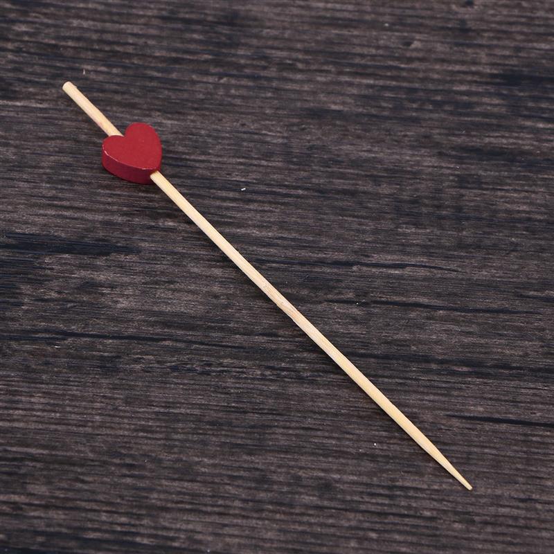 200 Pcs Hart Fruit Picks Unieke Cocktail Drink Picks Sticks Feestartikelen Gunsten Voor Thuis Bar Wegwerp Vorken